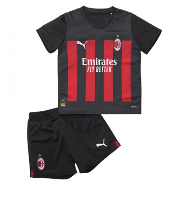 AC Milan Hjemmedraktsett Barn 2022-23 Kortermet (+ Korte bukser)